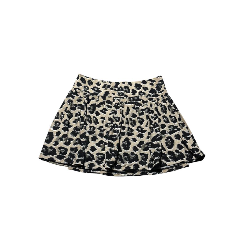 Jamie Sadock Golf Skort Womens 6 Beige Black Leopard Print Pleated Athletic - Picture 2 of 8
